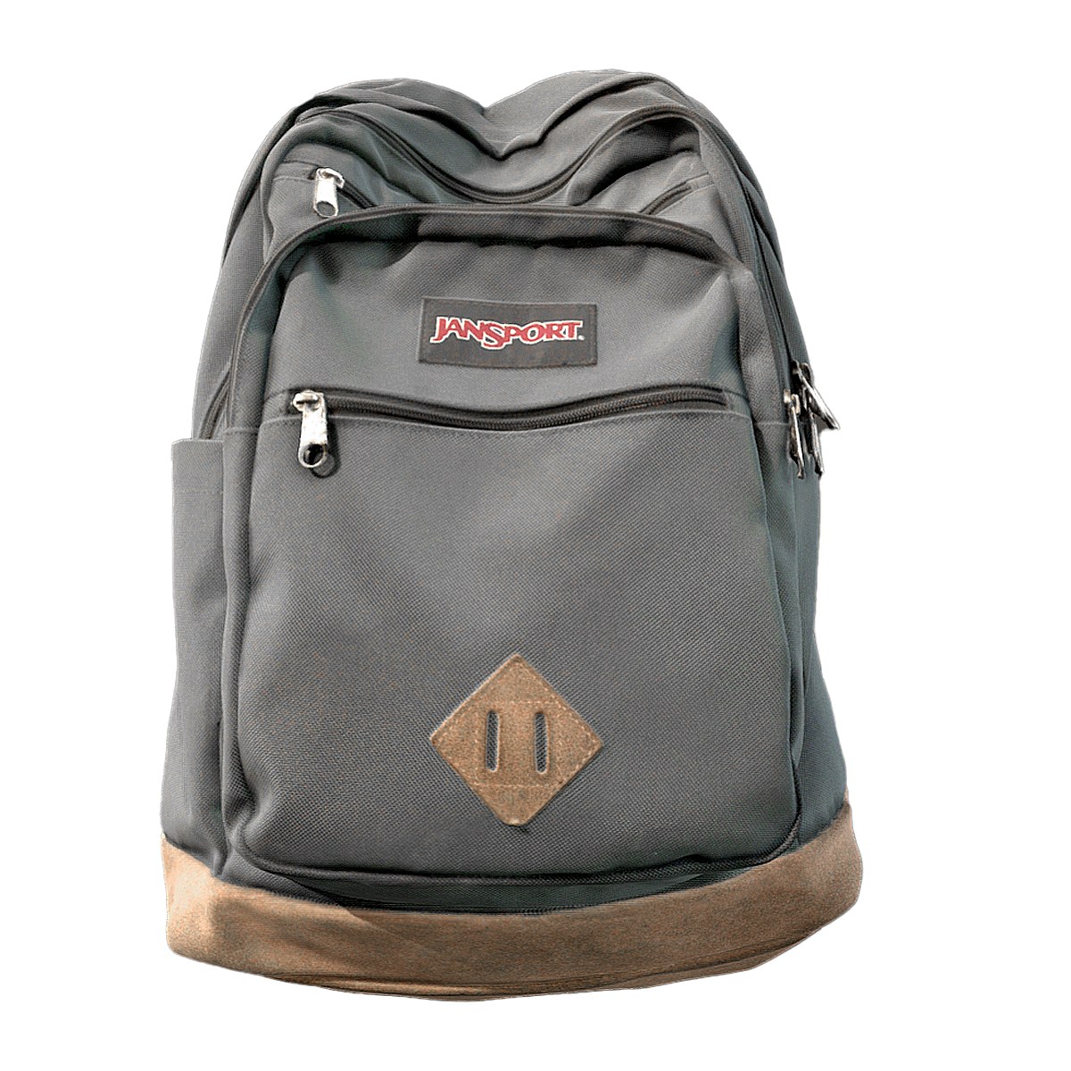 JanSport Jesper Leather Spliced Outdoor Backpack Grey