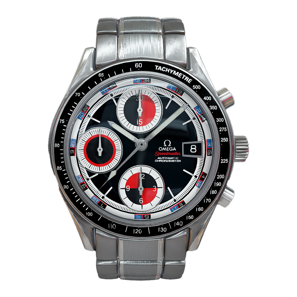 Omega Speedmaster series steel strap men's watch