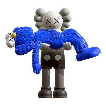 KAWS GONE 19AW Companion Melbourne Art Gallery NGV Limited Edition Trendy Doll Blue Brown