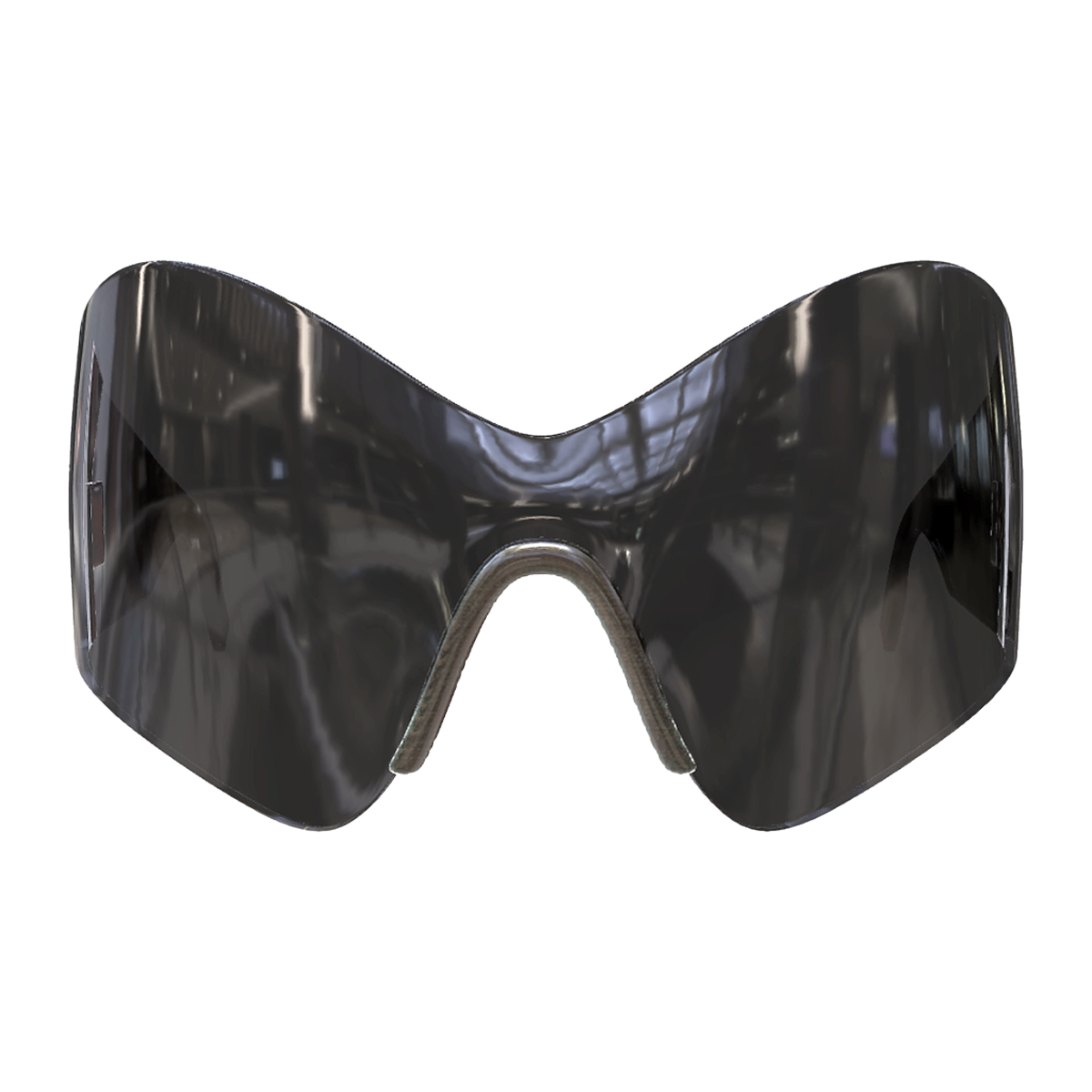 Balenciaga Micro Label Irregular Sunglasses Black