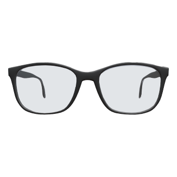 Box face display small frosted black frame glasses