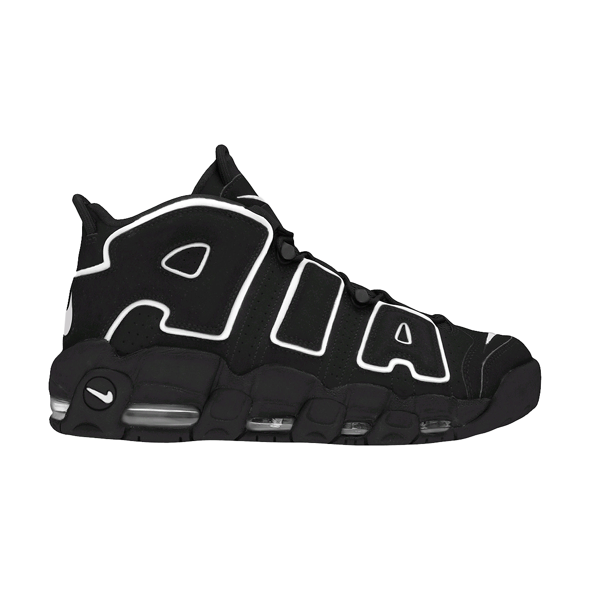 Nike Air More Uptempo Nike mid top retro basketball shoes black
