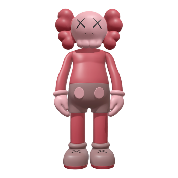 KAWS Companion Open Edition Vinyl Figure Trendy Doll Handmade in Red