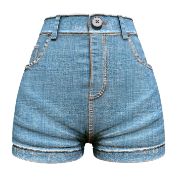 Versatile tight high waisted denim hot pants in blue