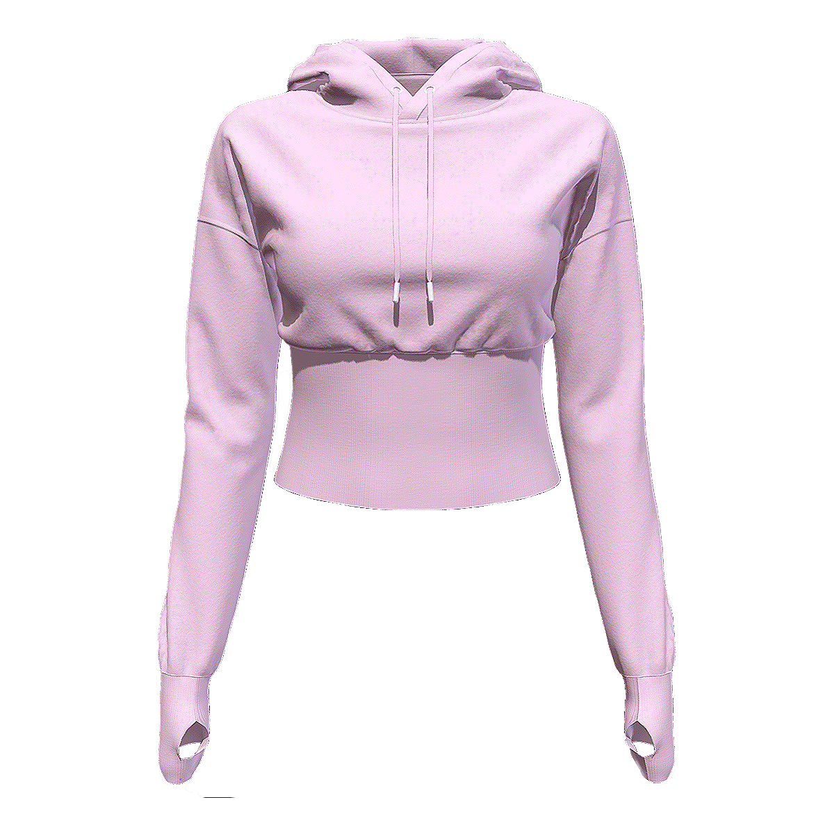 Casual sports waist slimming hooded sweatshirt in light purple