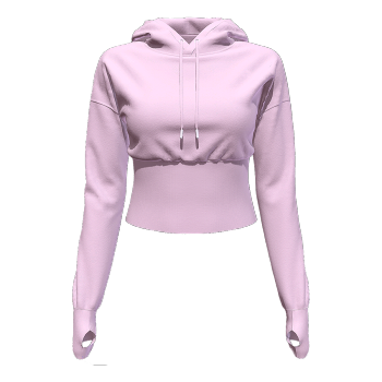 Casual sports waist slimming hooded sweatshirt in light purple