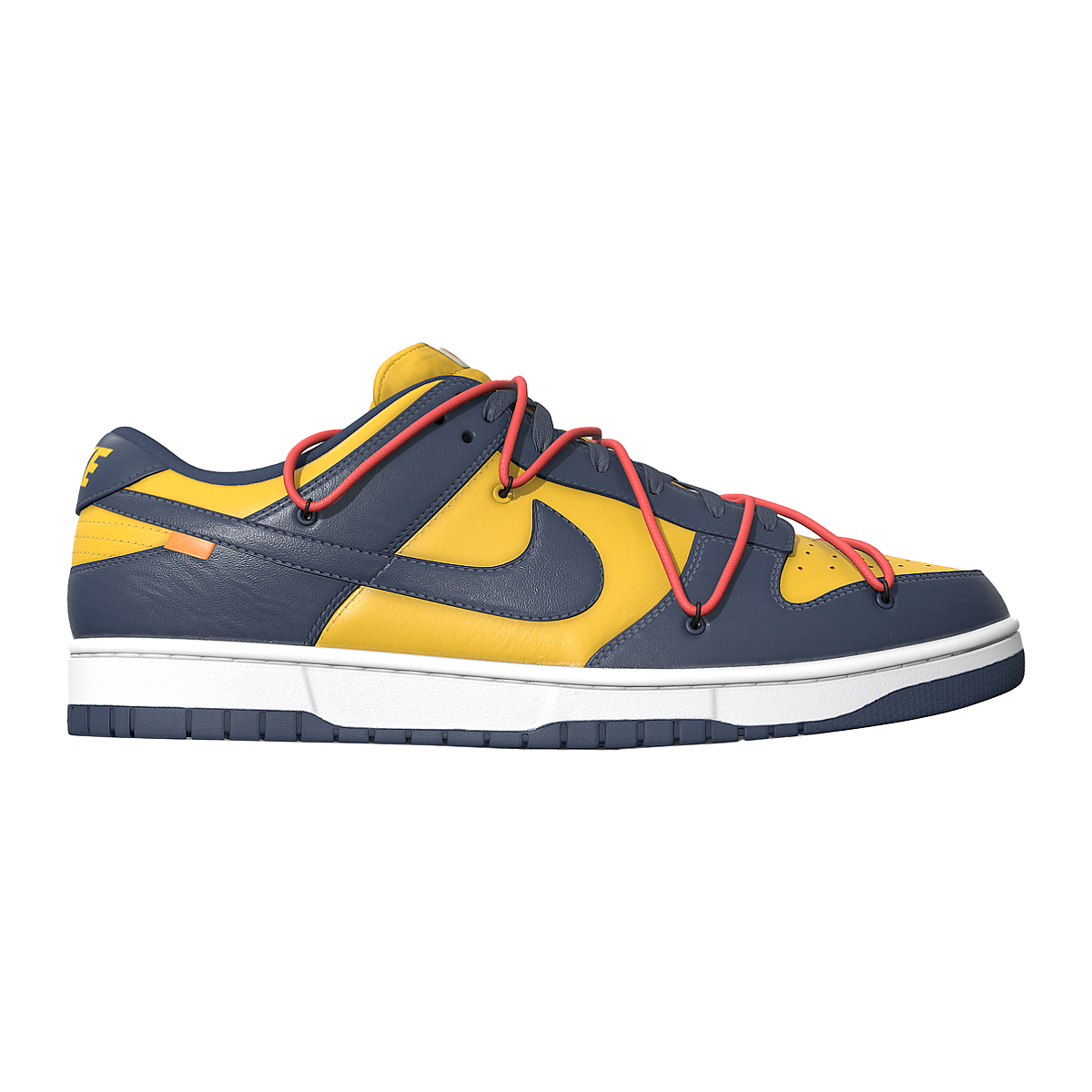 OFF-WHITE x Nike Dunk LTHR OW Co branded Nike Low cut Board Shoes