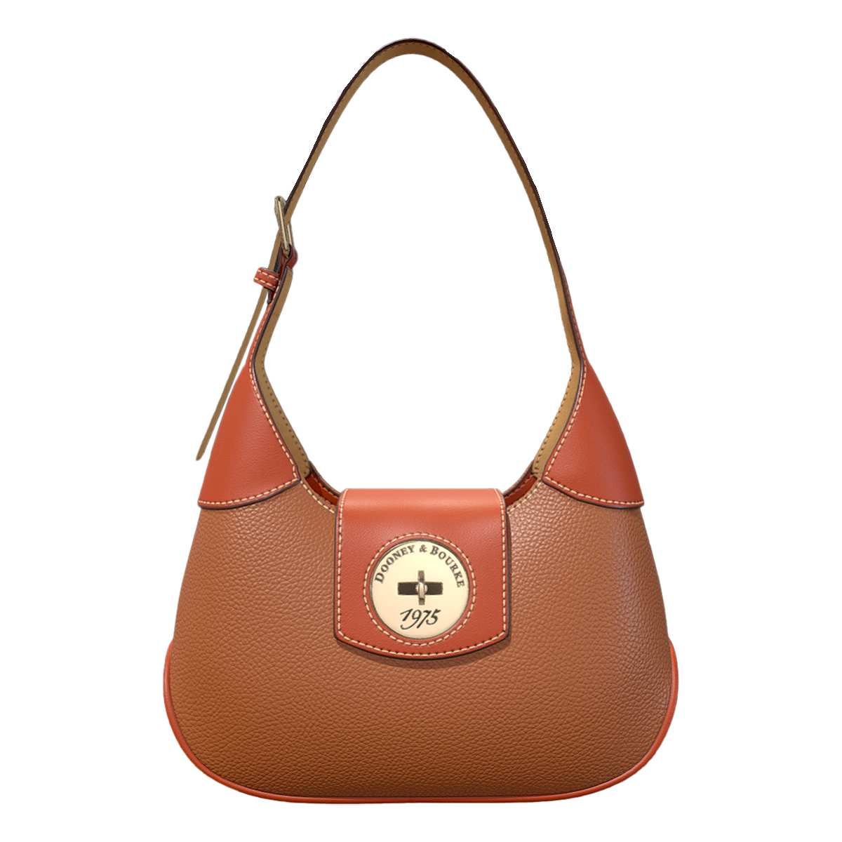 Vintage leather shoulder bag, armpit bag, hand-held half moon bag