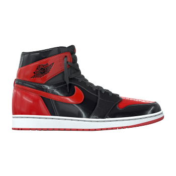 Air Jordan 1 AJ1 Patent Bred retro patent leather high top basketball shoes