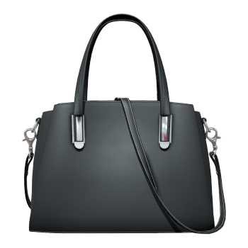 Versatile Commuter Large Capacity Leather Handheld Cross Bag Black