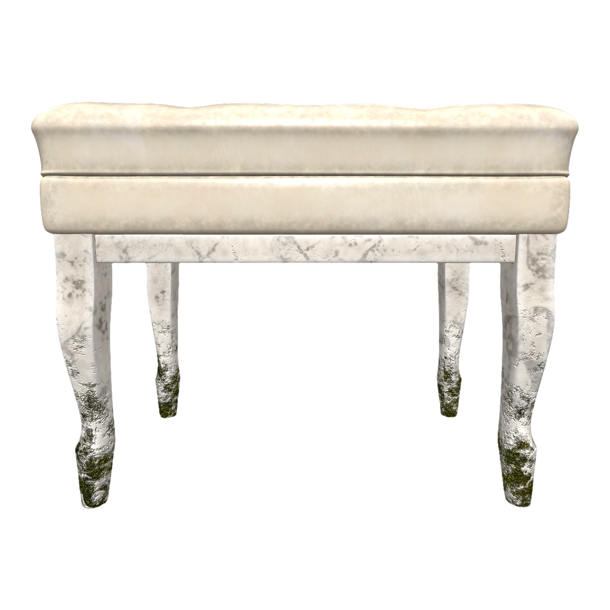 American style vintage white patterned marble leather single piano stool