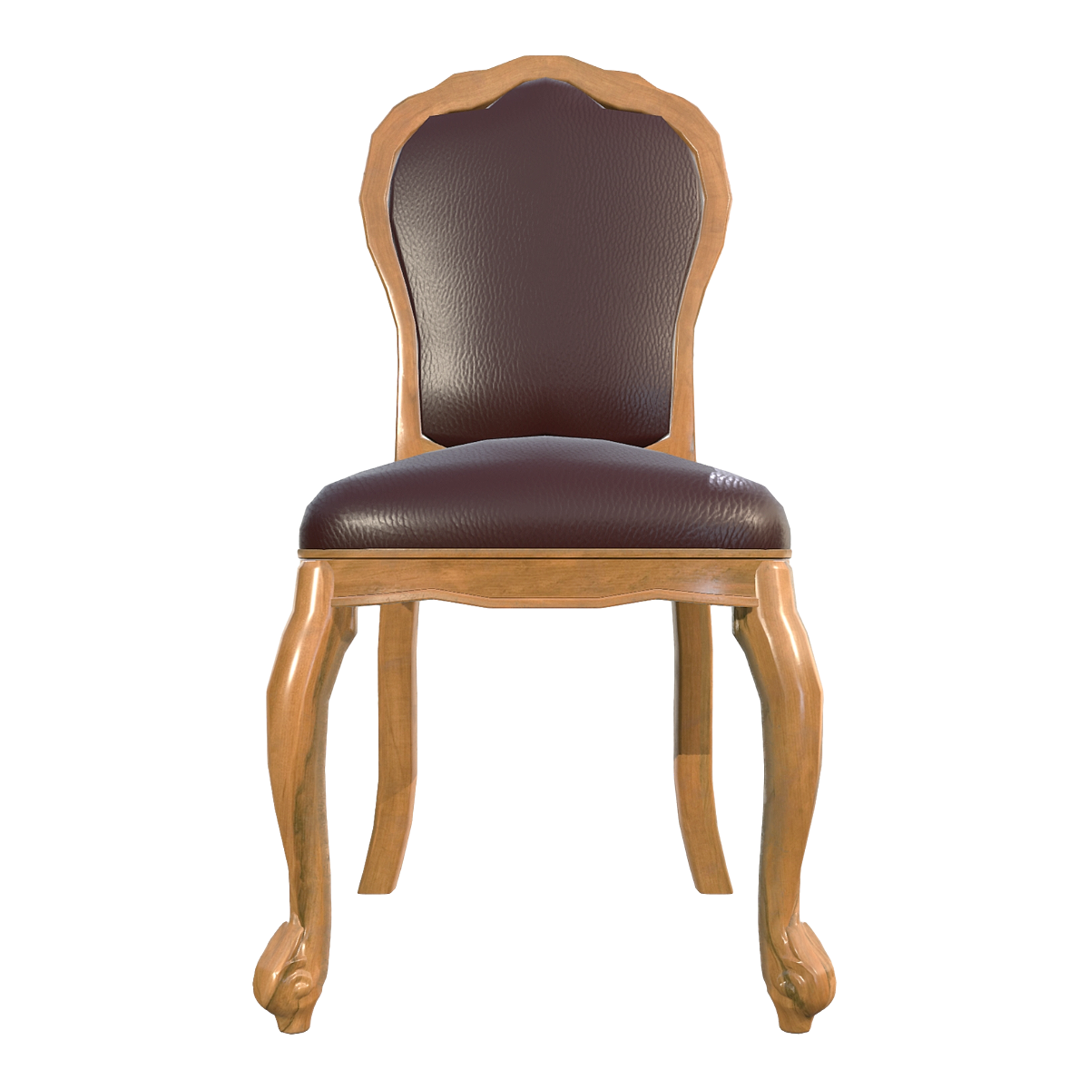 American classic black walnut single backrest cushion chair
