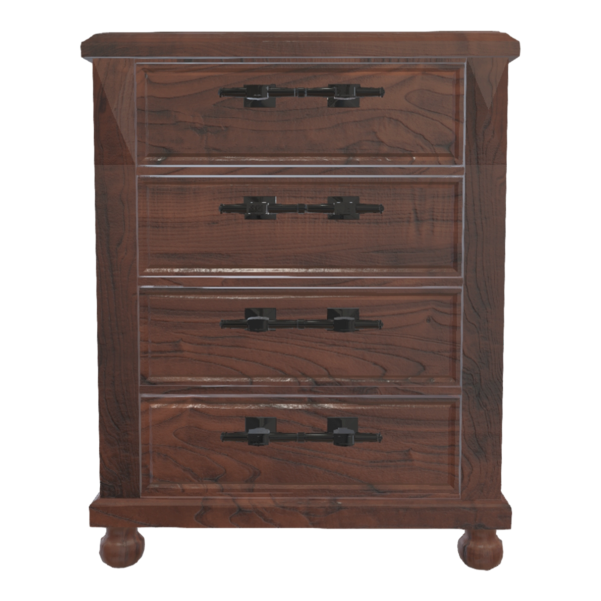 Nordic Home North American Black Walnut Four layer Drawer Cabinet