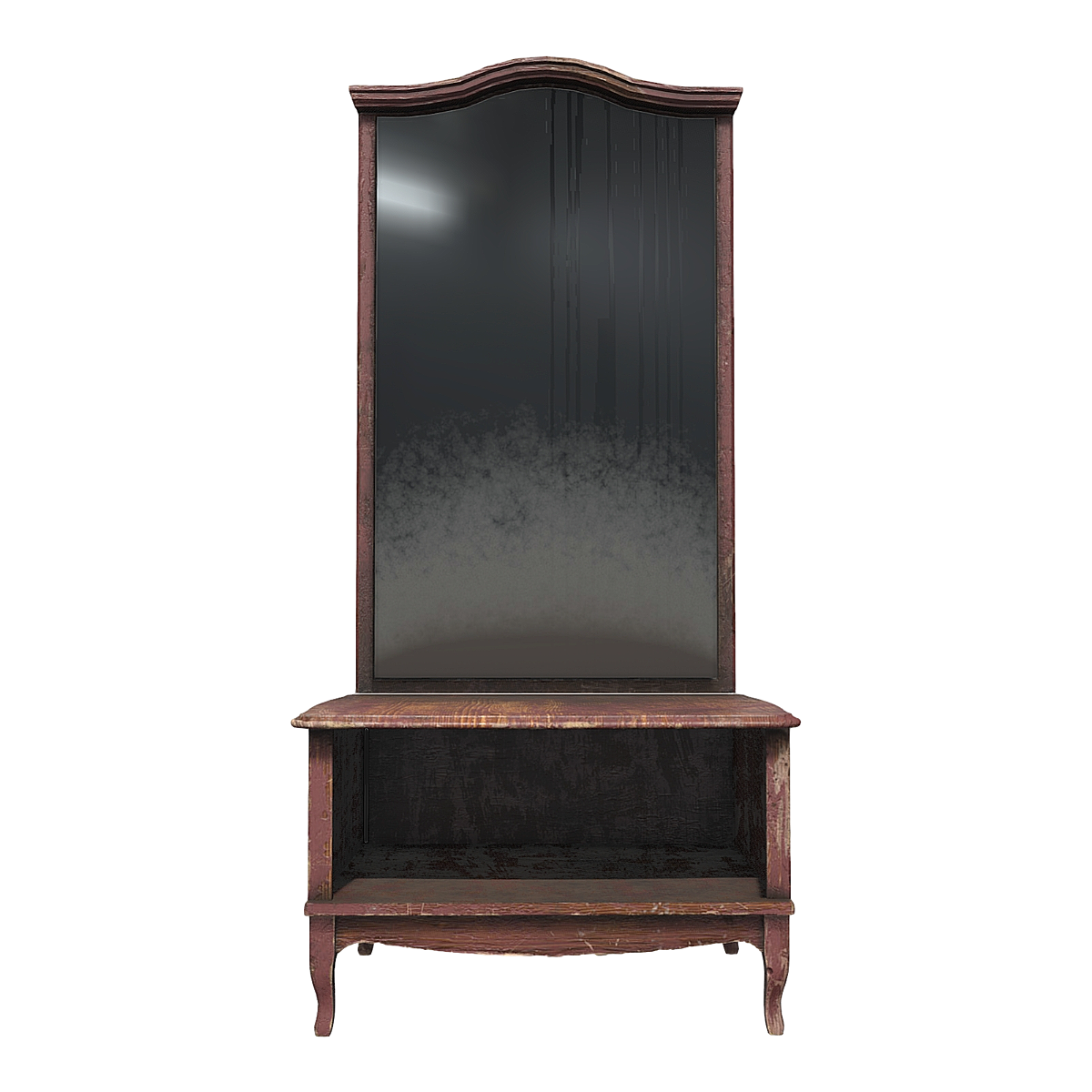 Nordic Walnut Mirror Cabinet Storage Cabinet - Walnut