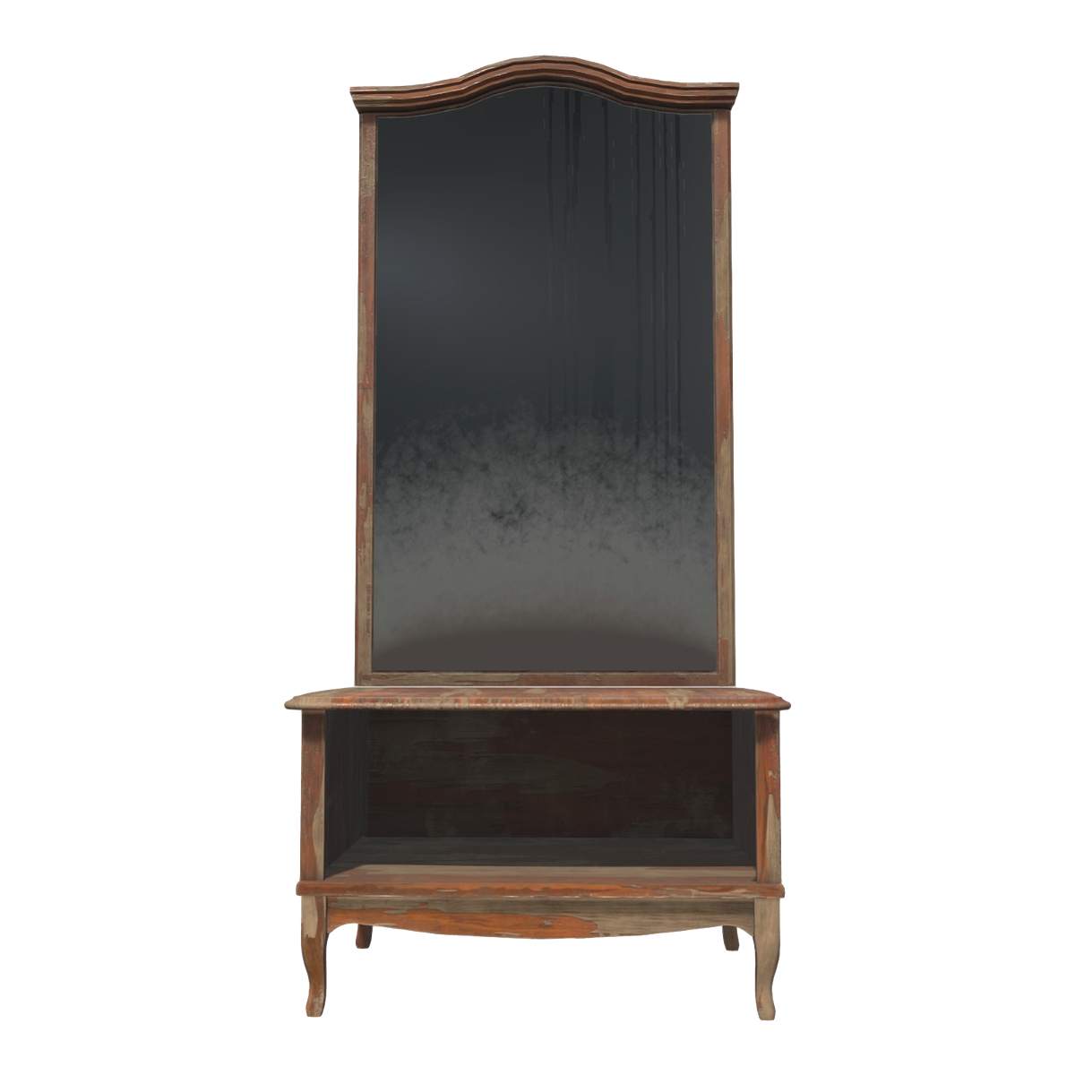 Nordic Dark Oak Mirror Cabinet Storage Cabinet - Dark Oak