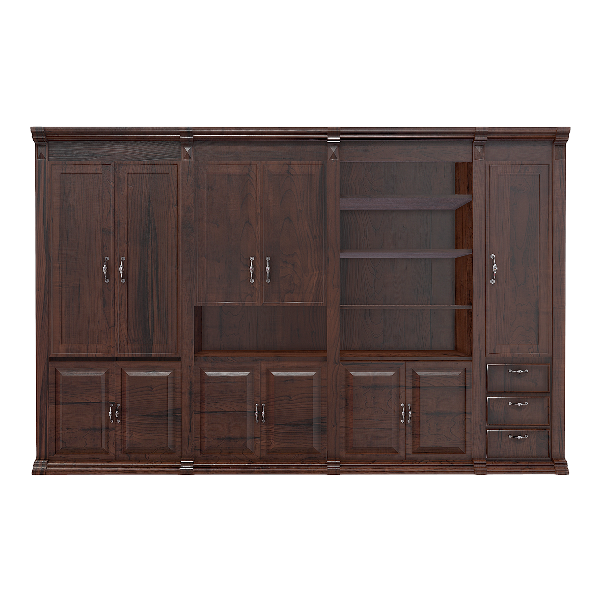 Nordic living room large solid wood single and double door drawer multifunctional cabinet
