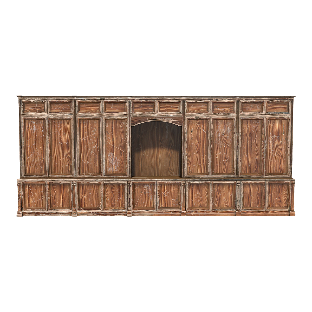 Vintage vintage large double door storage cabinet made of walnut wood