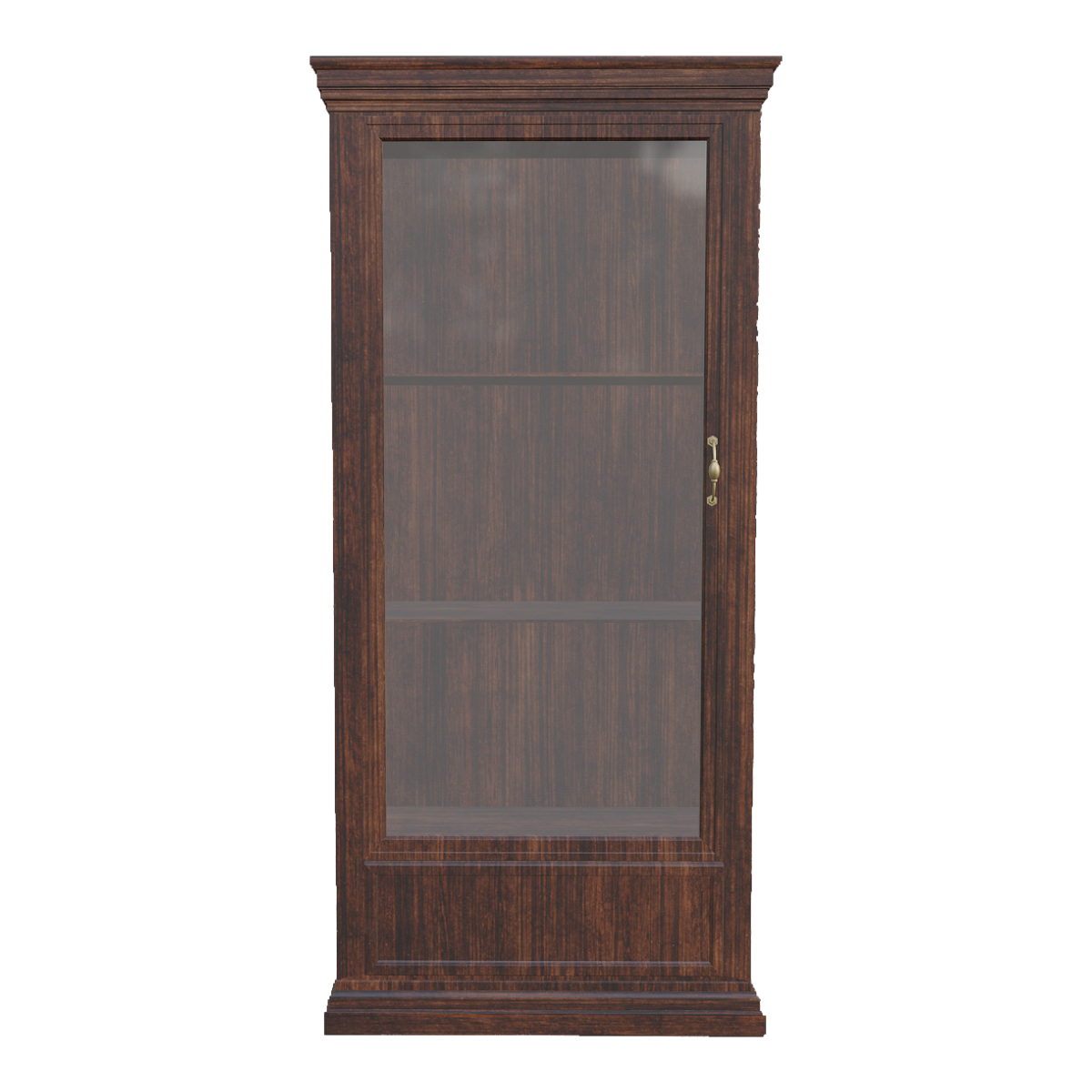 Nordic Classical Solid Wood Single Door Glass Display Cabinet - Three Layer Display Cabinet