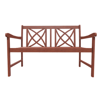 Indoor and outdoor red core solid wood double backrest armchair