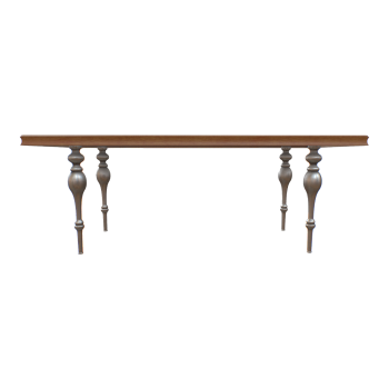Nordic home oak frame marble tabletop dining table - white