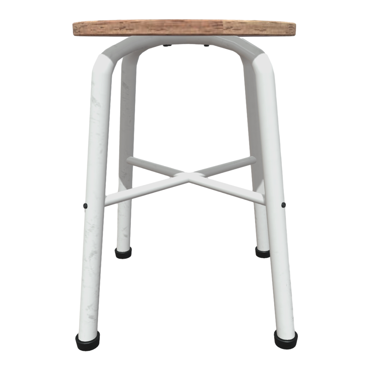 Indoor and outdoor metal base bracket oak round stool low stool