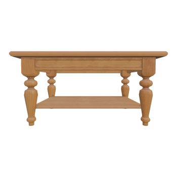 Modern Retro Double layered Full Dark Oak Tea Table - Tea Table