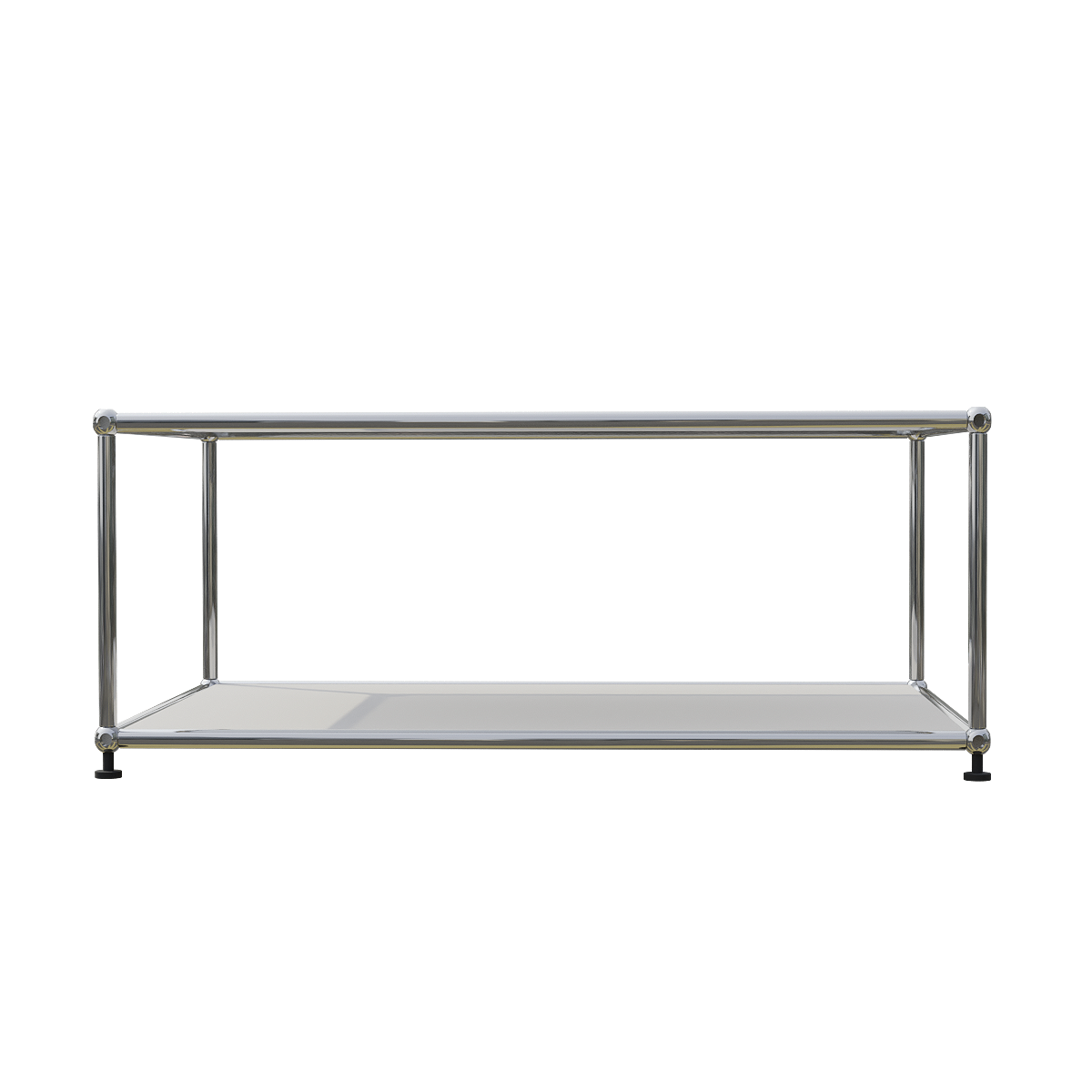 Modern home double layered coffee table square table - glass square table tea table