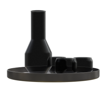 Modern home desktop black glass kettle cup