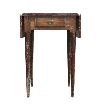 Vintage vintage extendable drawer table - Walnut wood