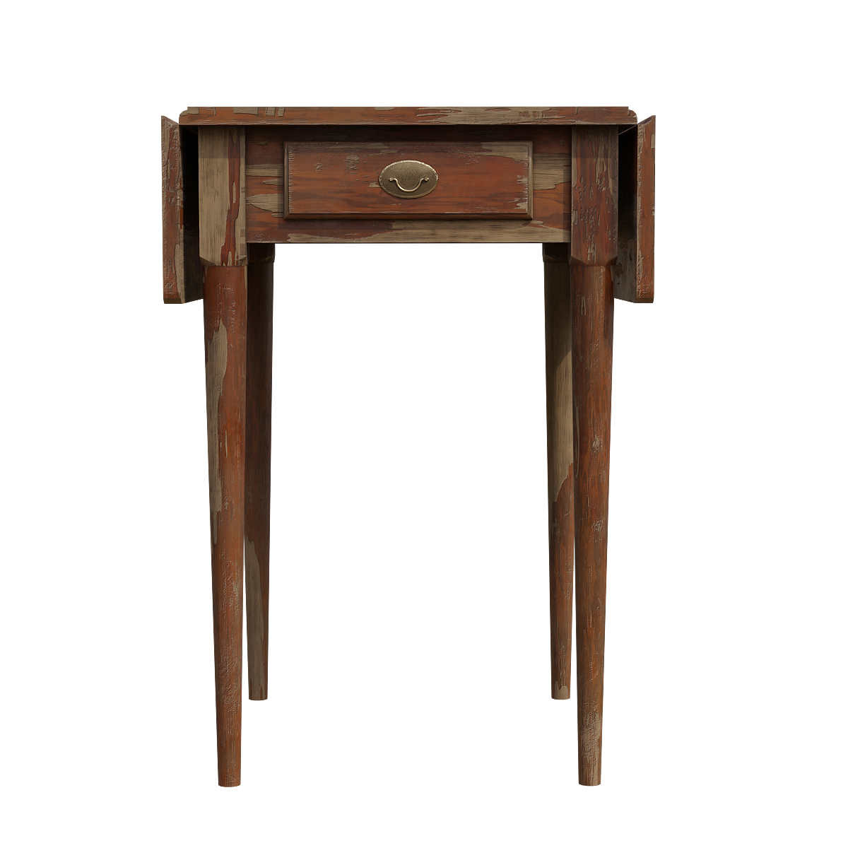 Vintage vintage extendable drawer table - dark oak