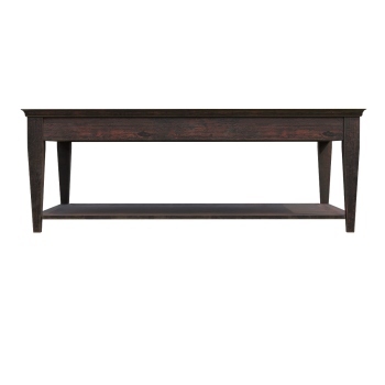 Vintage vintage double layered square table low table - North American black walnut wood