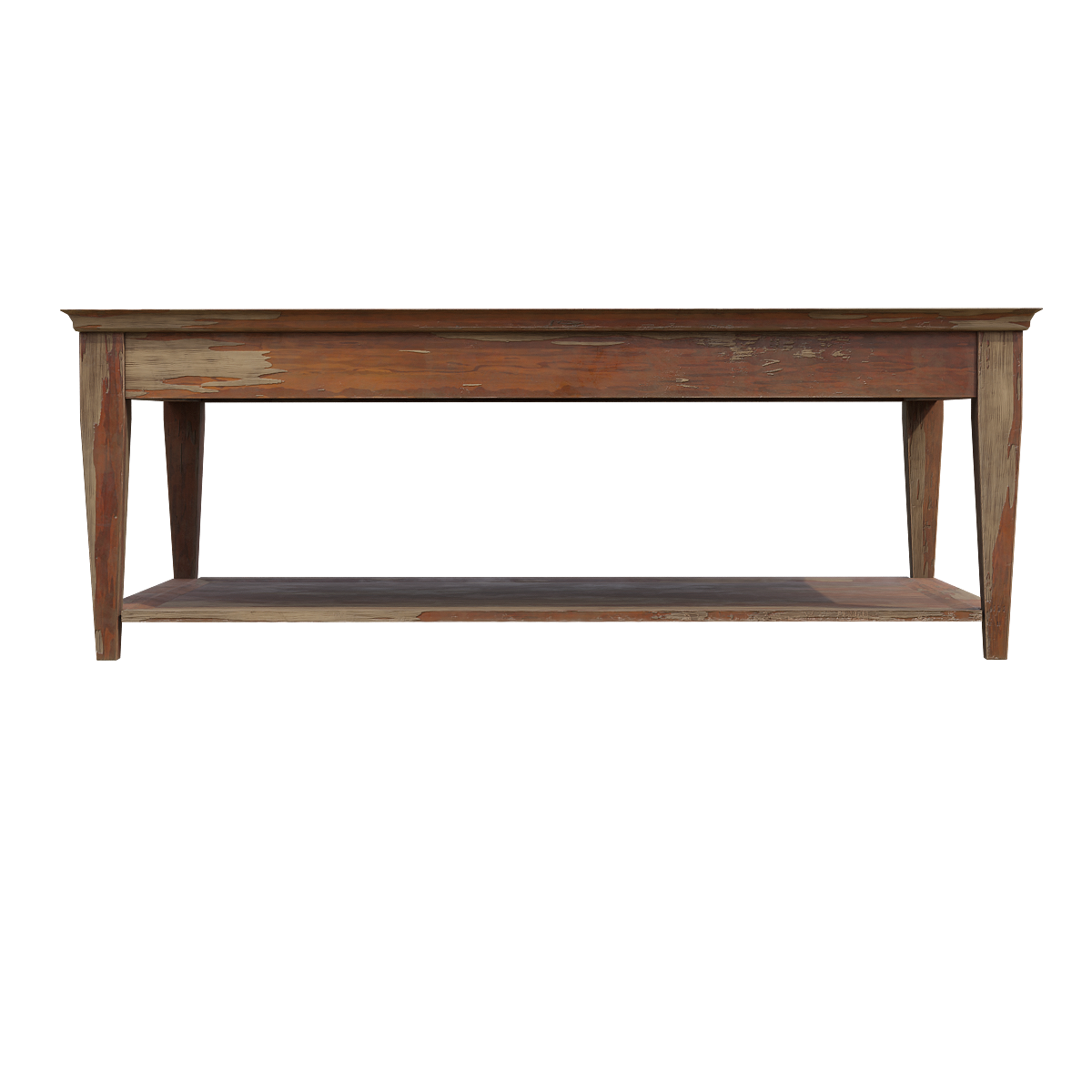 Vintage vintage double layered square table low table - dark oak