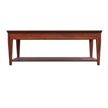 Vintage vintage double layered square table and low table - made of red walnut wood