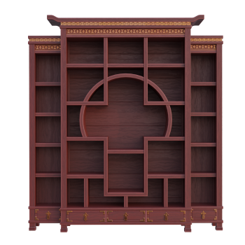 Chinese classical red walnut display rack storage rack - foyer rack