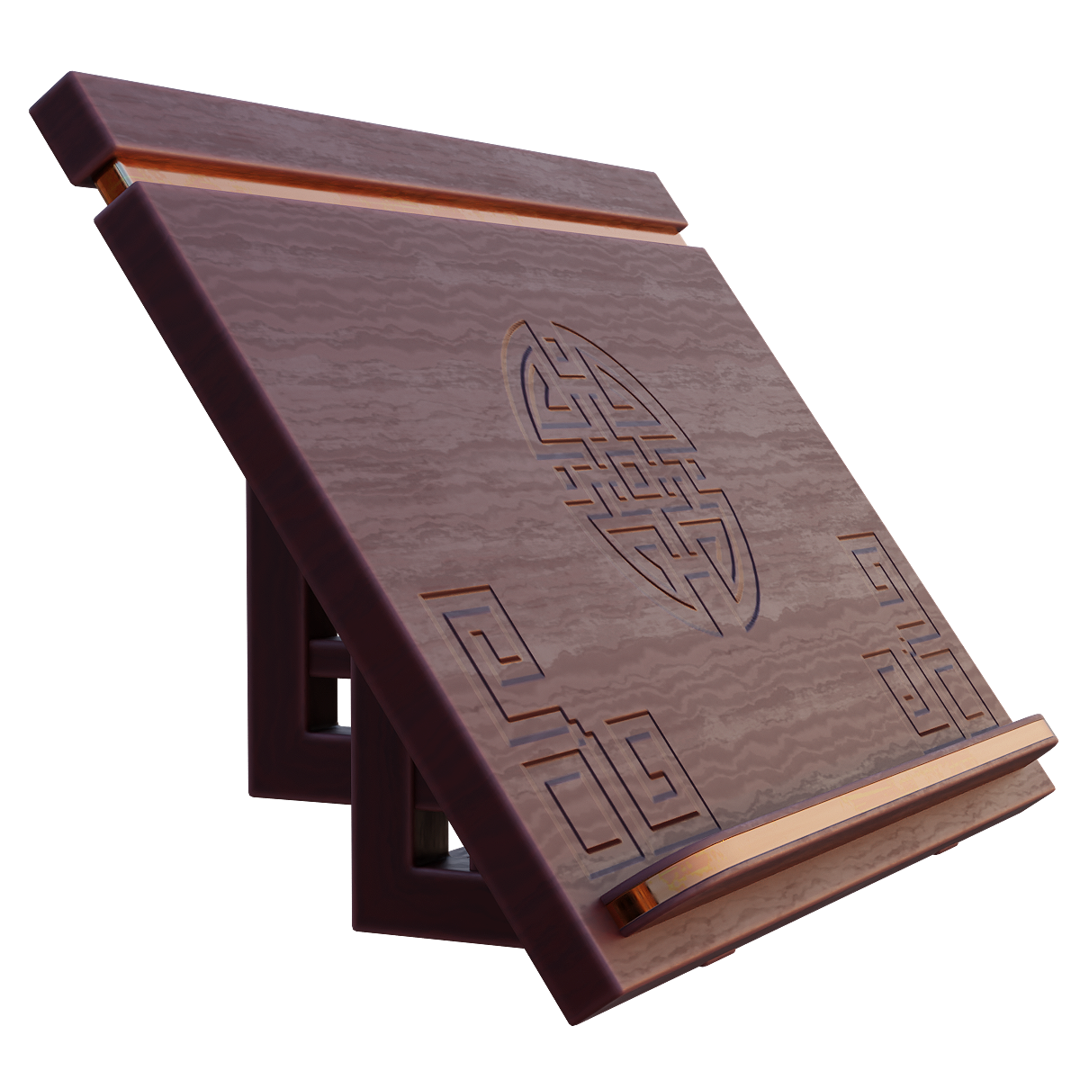 Chinese classical red walnut desktop diagonal bracket - diagonal bracket