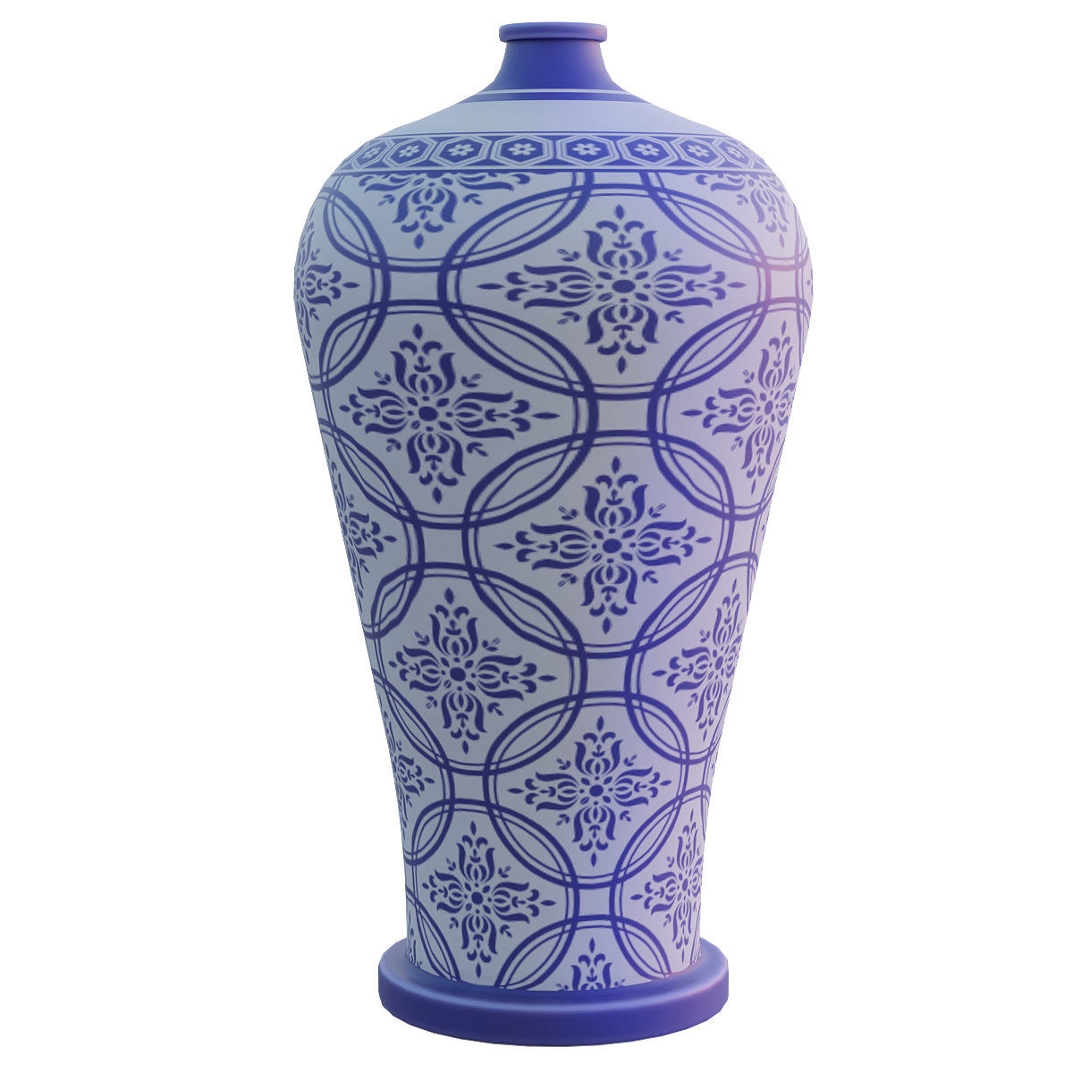 Jingdezhen Classical Blue and White Porcelain Small Mouth Bottle Ceramic Bottle Plum Vase