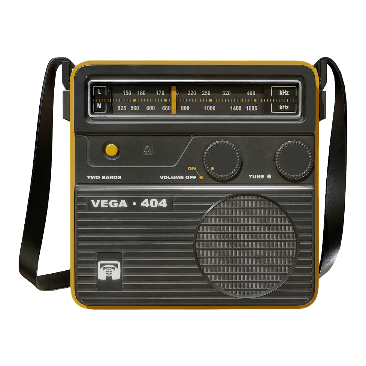 Retro portable shoulder strap radio