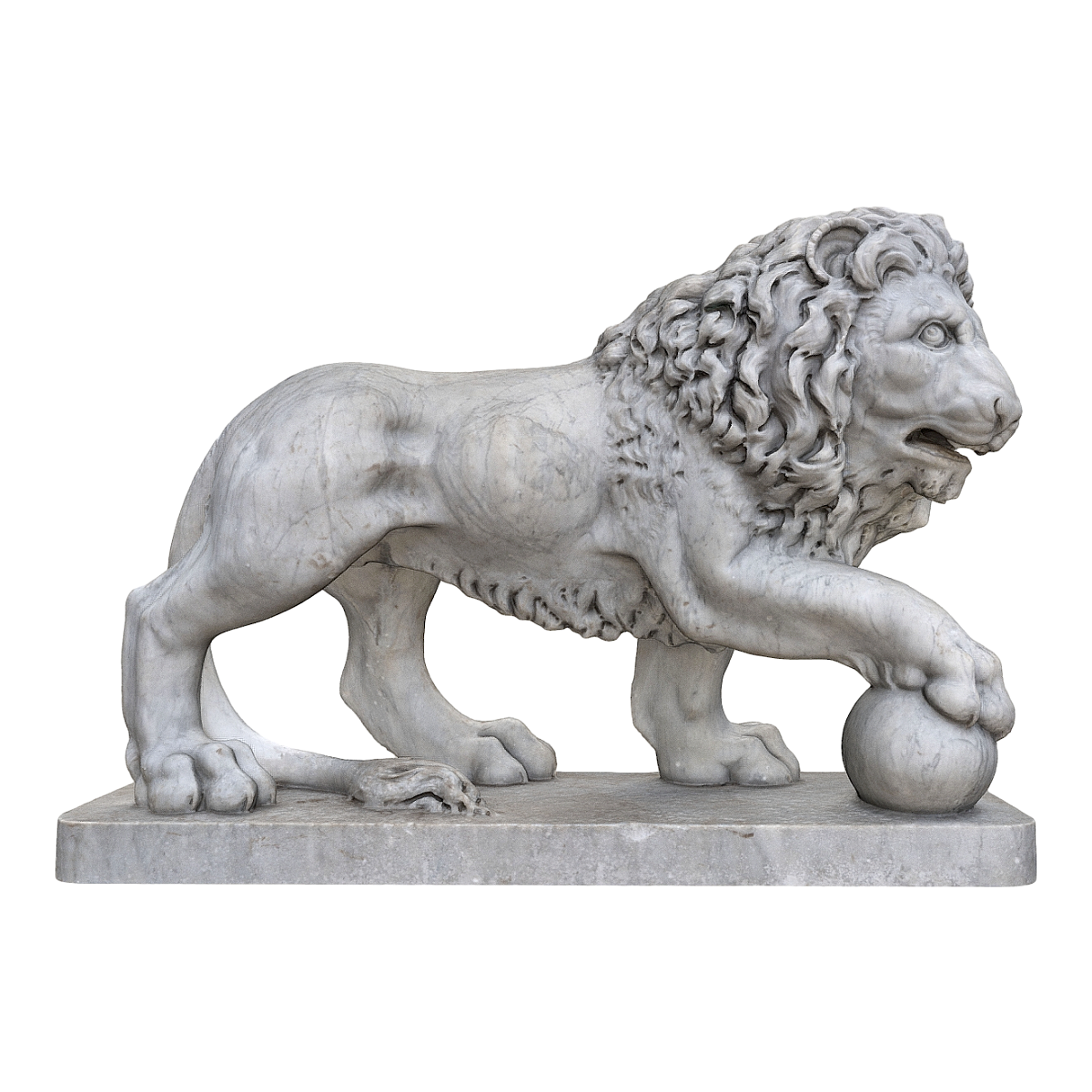 Lion sculpture in Kitt Lake (Burgenland) Castle Park