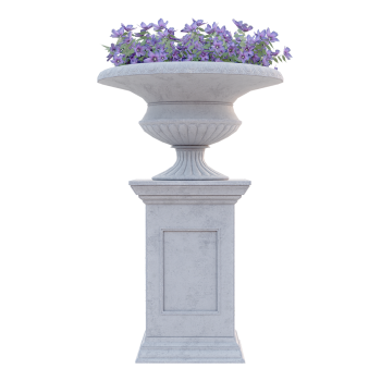 European style outdoor Roman column marble base flowerpot decoration