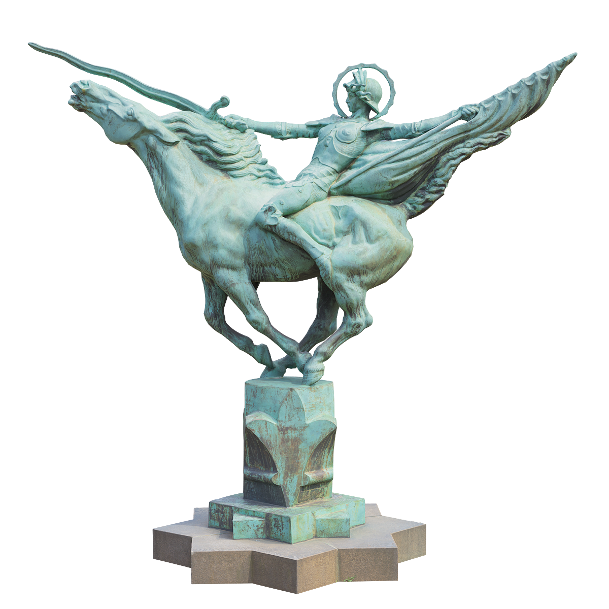 The Renaissance statue at the French monument in Paris