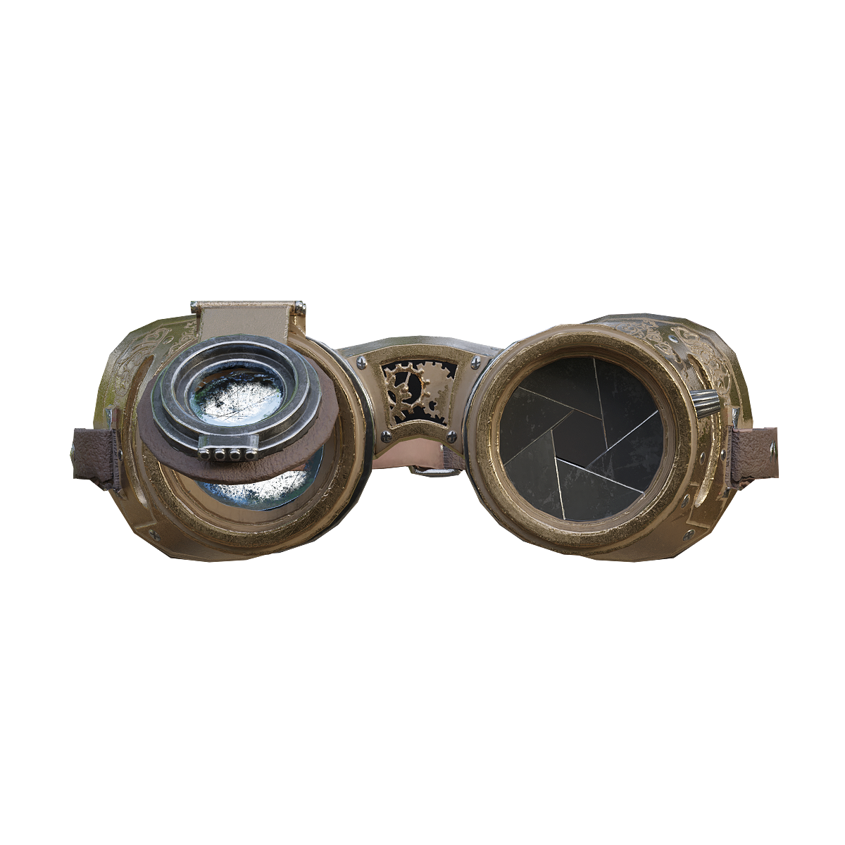 Cyberpunk mechanical glasses