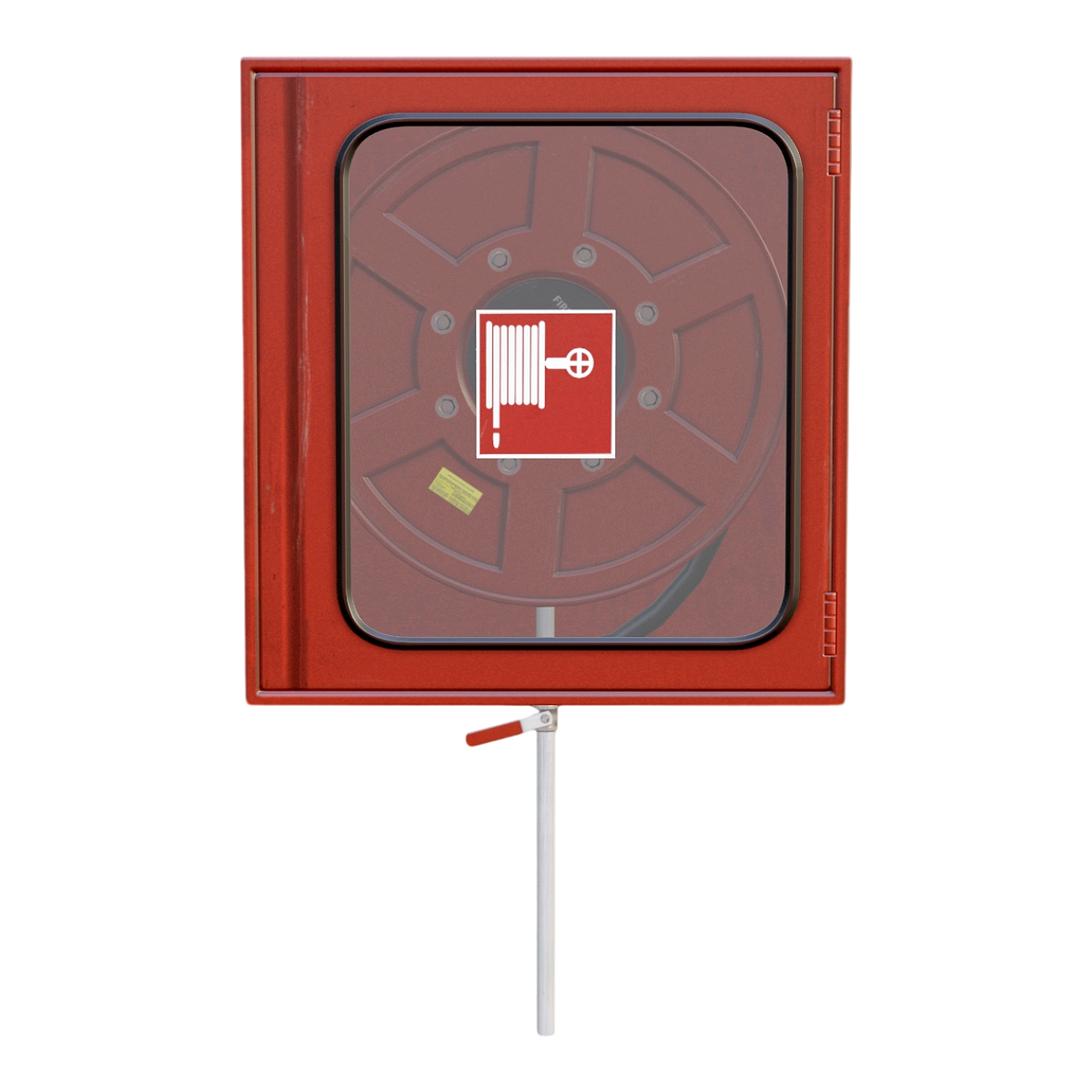 Fire hose reel - glass cabinet