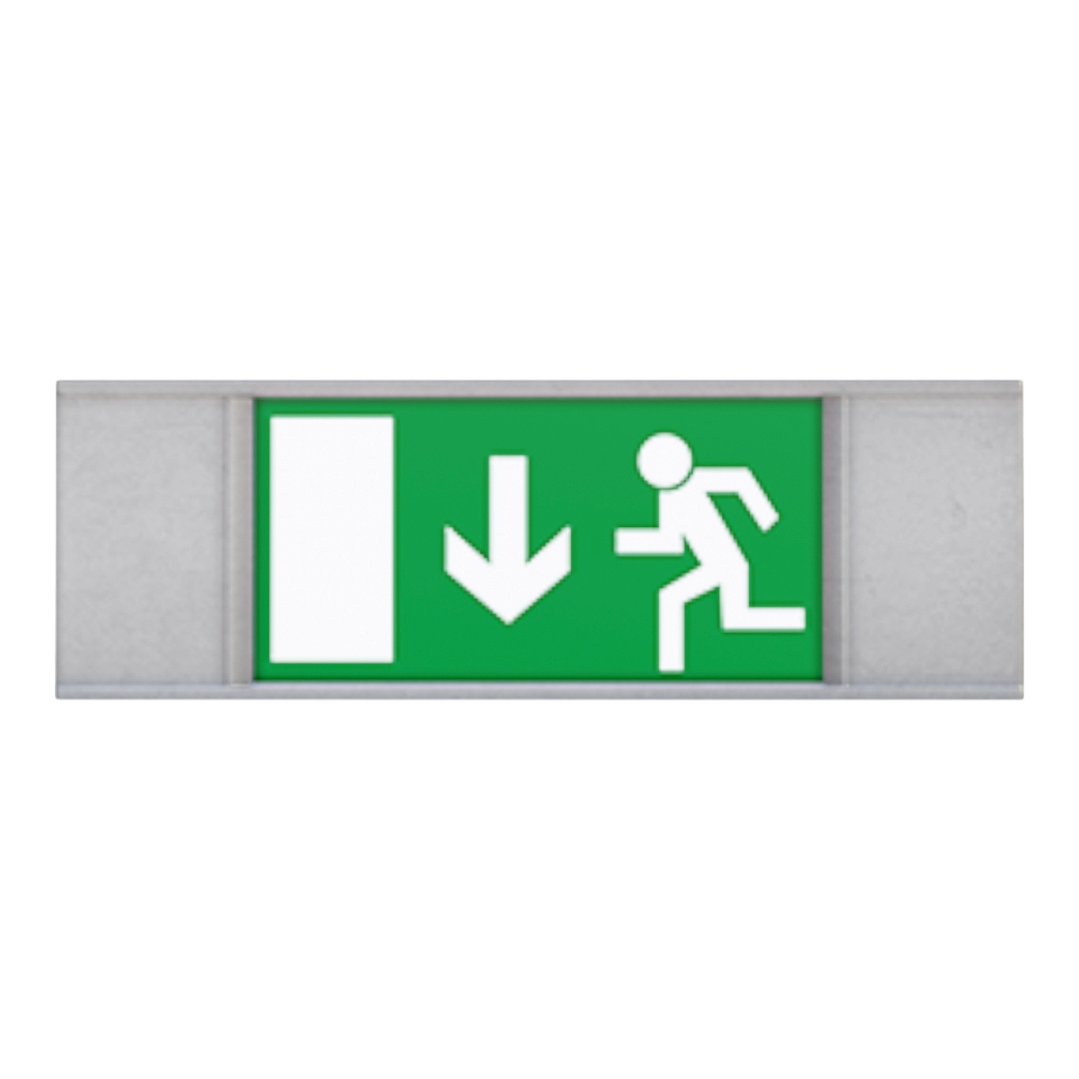 Emergency exit indicator light - front