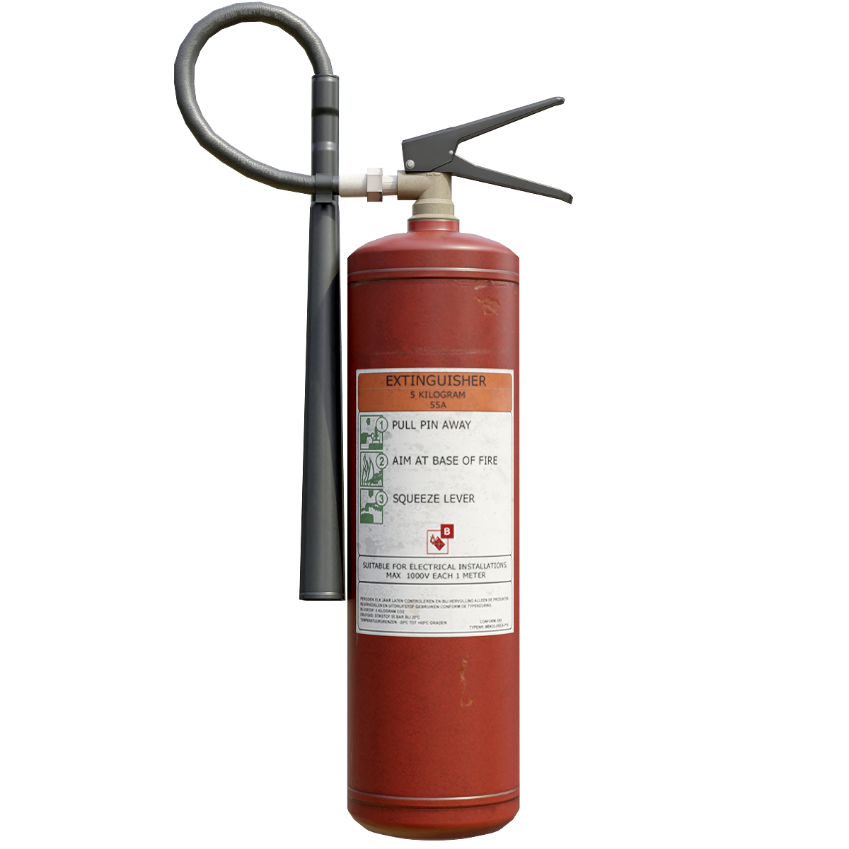 Household fire extinguisher - carbon dioxide fire extinguisher