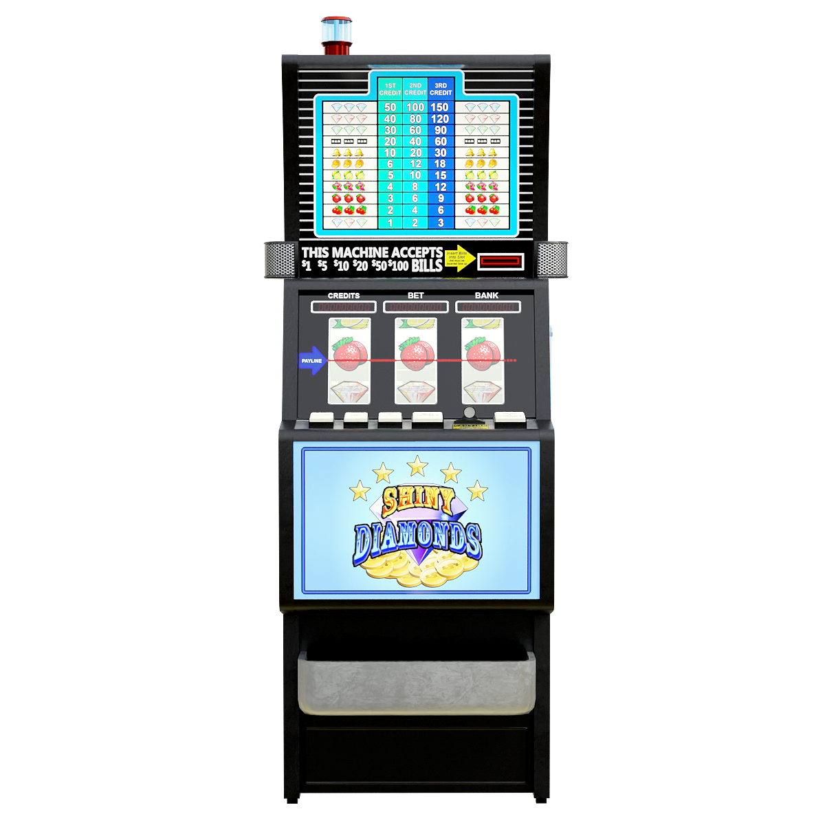 SHINY DIAMONDS Casino Swinging Slot Machine