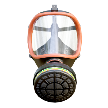 Full face single filter gas mask