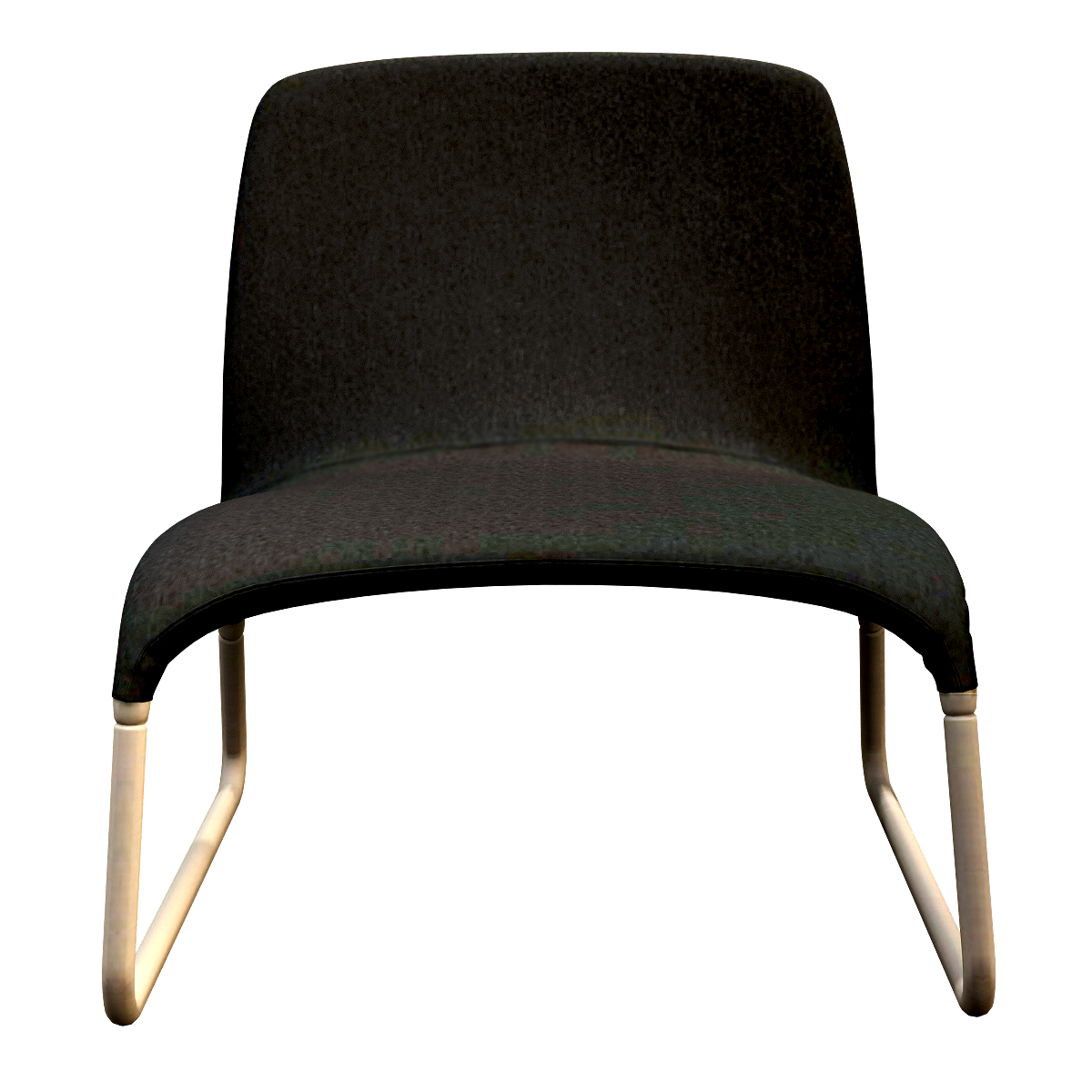 Modern single person pure black fabric backrest chair for home use