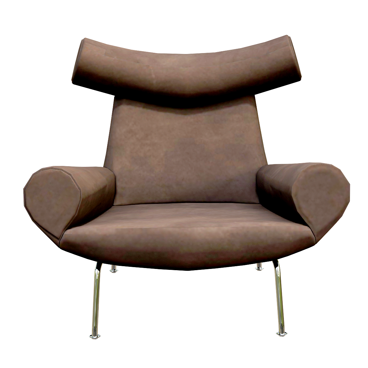 Modern home single backrest armrest casual dark brown fabric sofa chair
