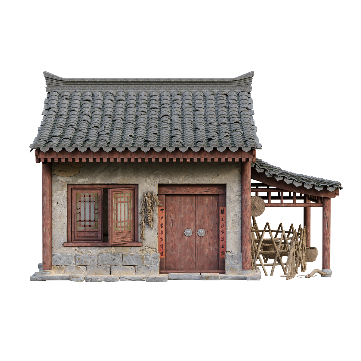 Chinese classical single person residential house