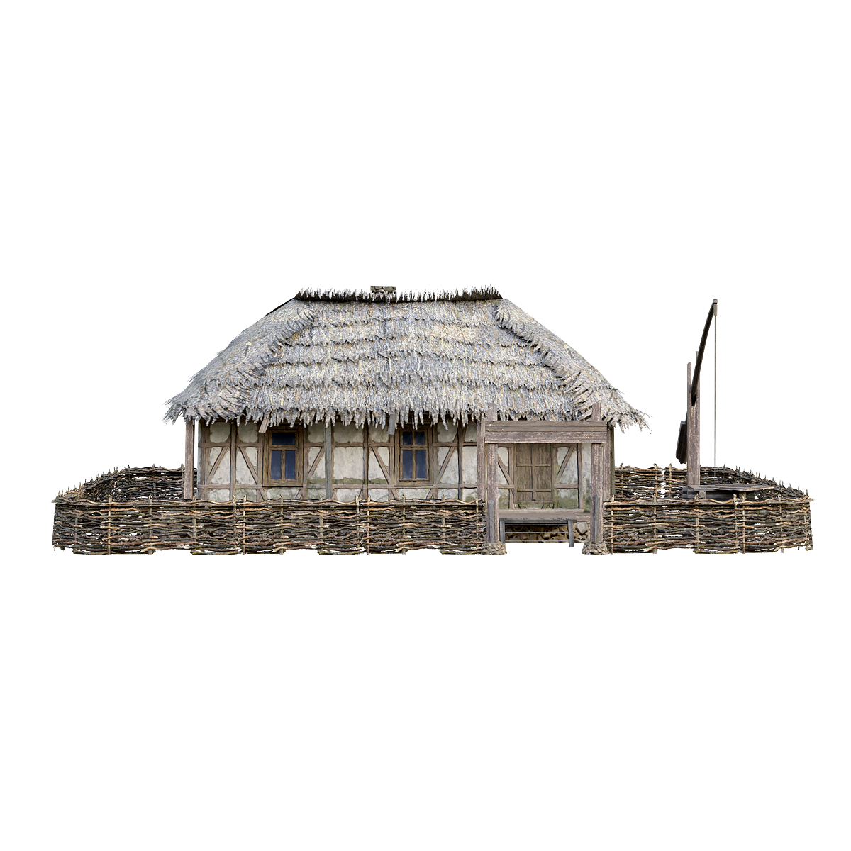 Vintage straw house - well low house